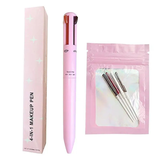 LAPIZ DE MAQUILLAJE VIRAL. Multifuncional 4 en 1.  NEW 4 In 1 Eyebrow Pencil Lip Liner Highlighter Pen Waterproof Lasting EasyColor Sweat-Proof Eyeliner Makeup Pen Cosmetic Beauty
